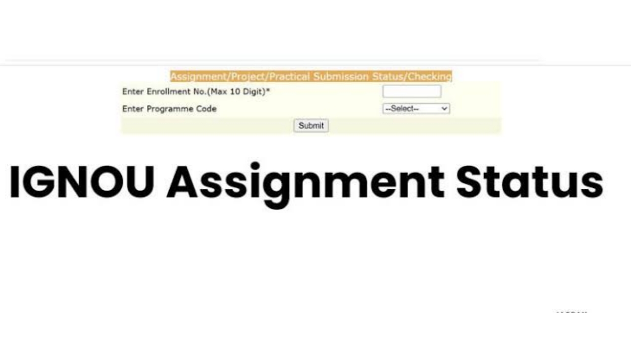 IGNOU Assignment Status Out For June 2025 TEE