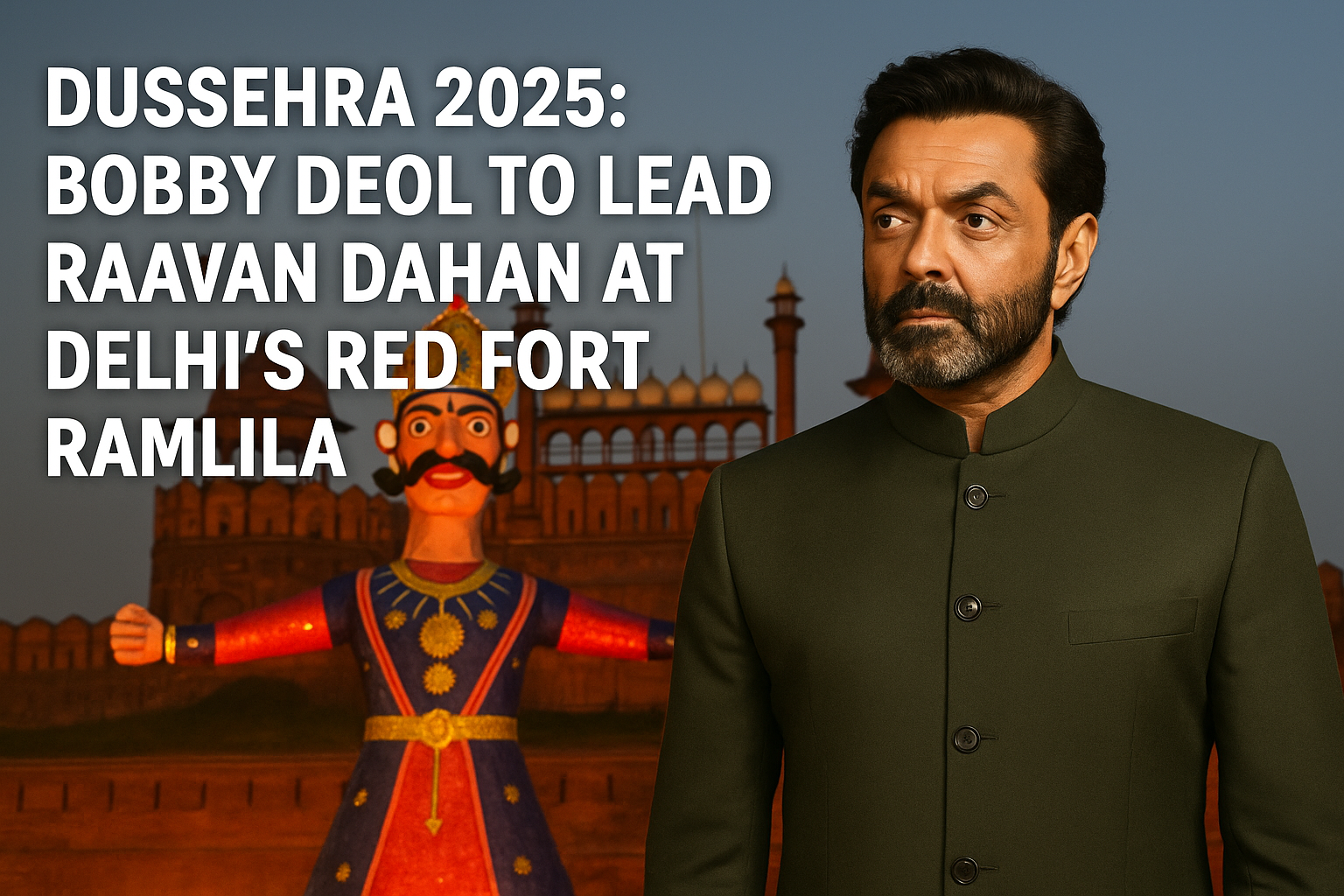 Dussehra 2025: Bobby Deol to Lead Raavan Dahan at Delhi’s Red Fort Ramlila