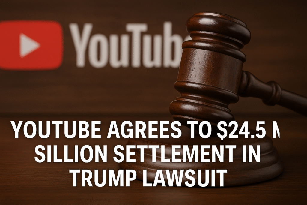 YouTube Agrees to $24.5 Million Settlement in Trump Lawsuit Over Account Suspension