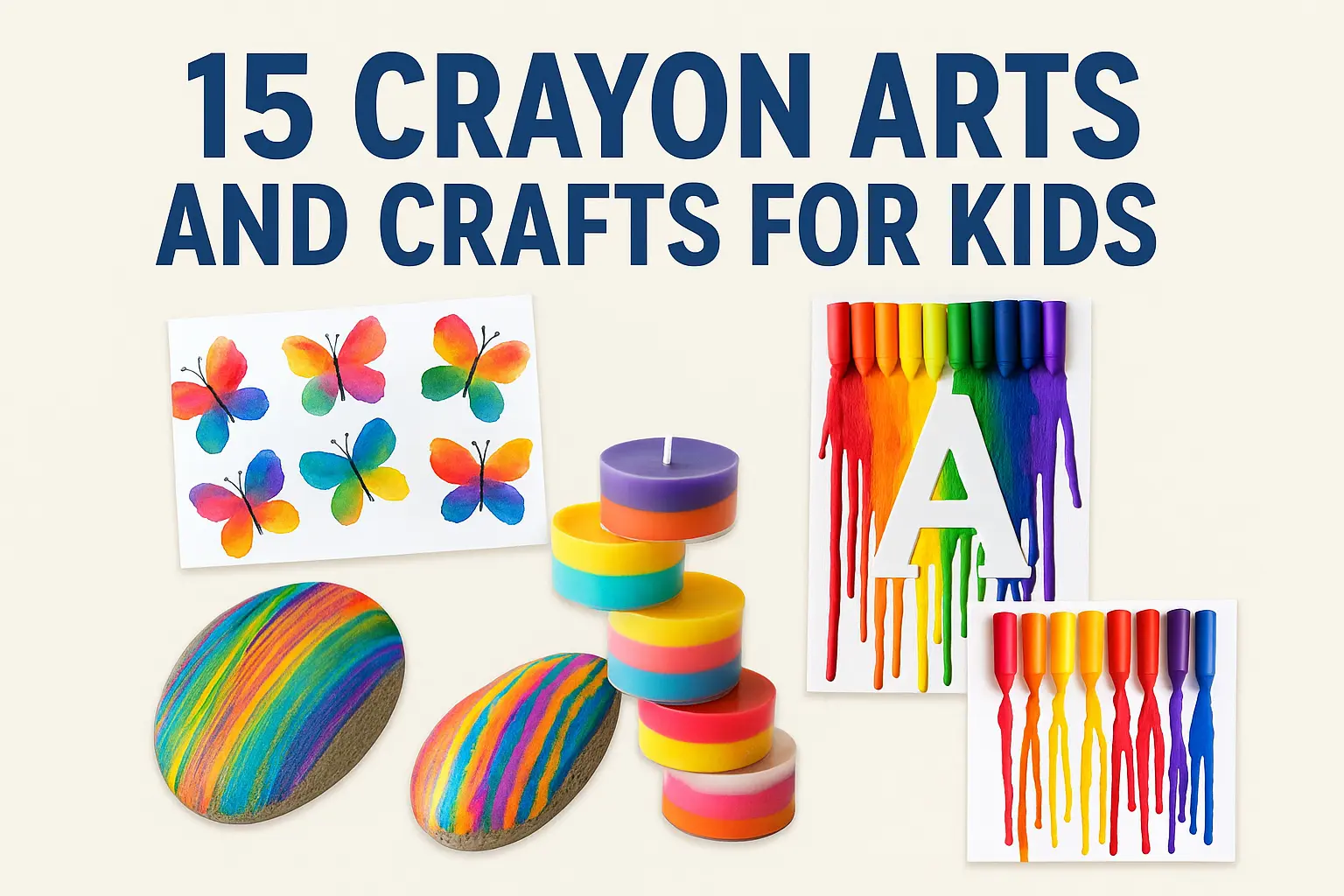 15 Crayon Arts and Crafts for Kids (Fun DIY Projects Using Old Crayon Bits!)