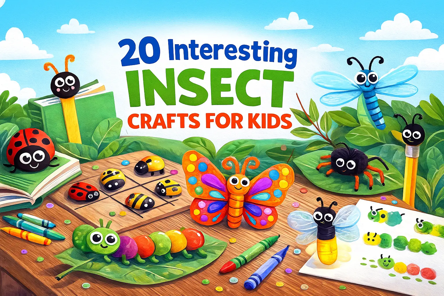 20 Interesting Insect Crafts for Kids (Fun, Creative & Perfect for Summer!)