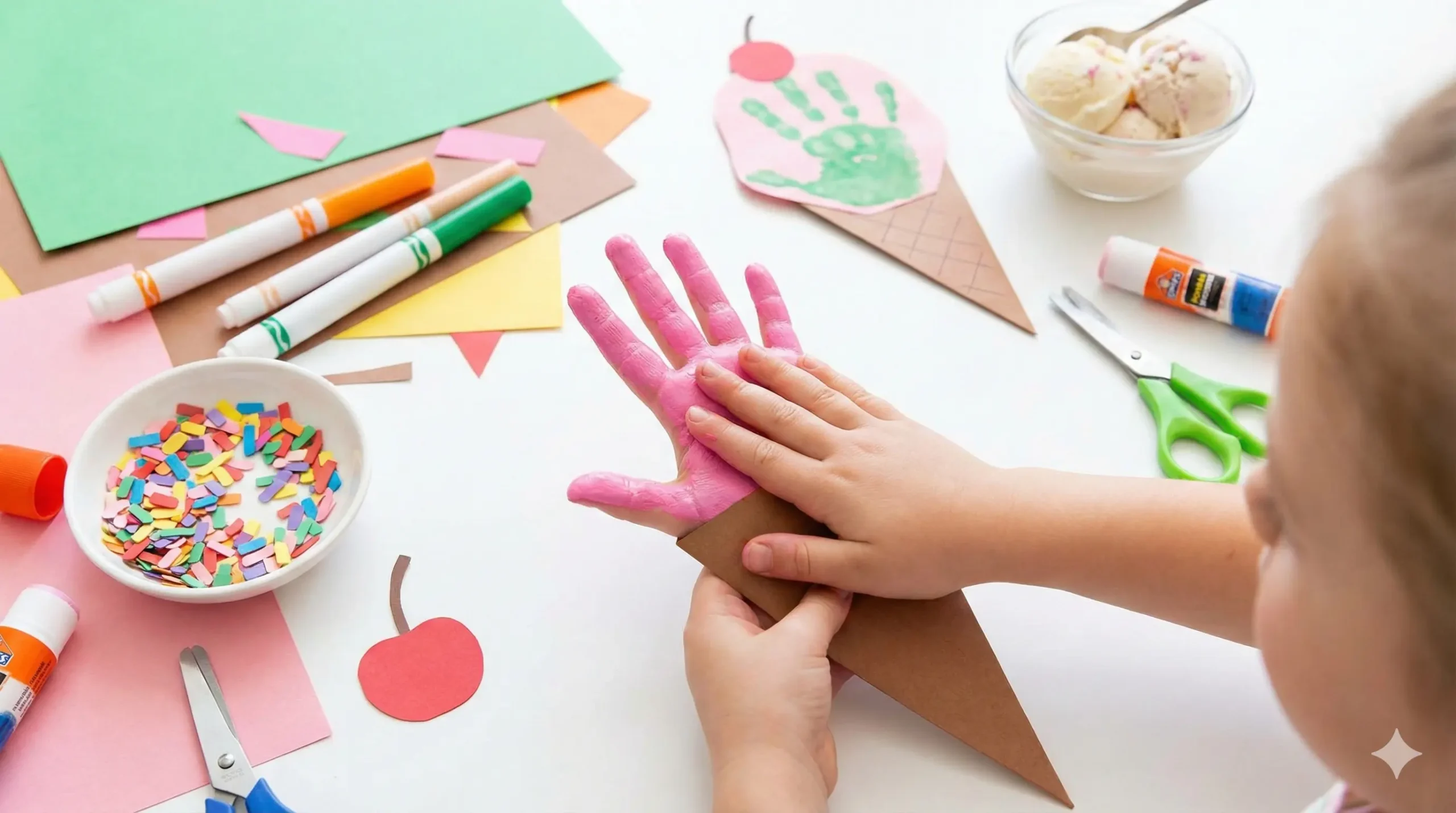 Refreshing Handprint Ice Cream Craft for Kids: A Sweet Summer DIY