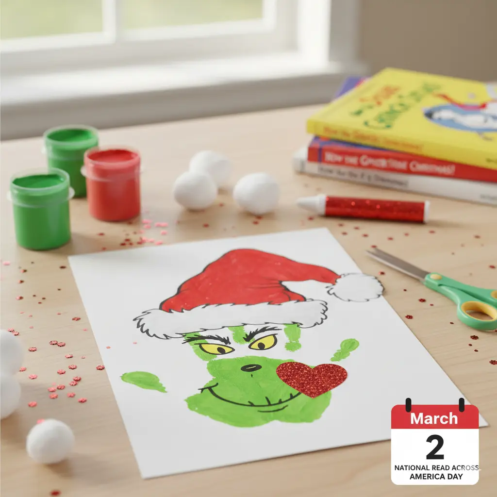 Handprint Grinch Craft