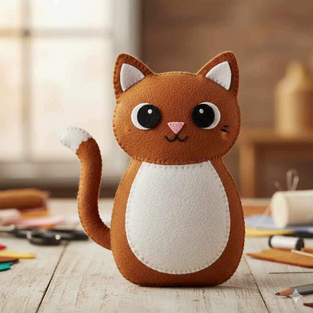 How to Make the DIY Felt Cat Plushie