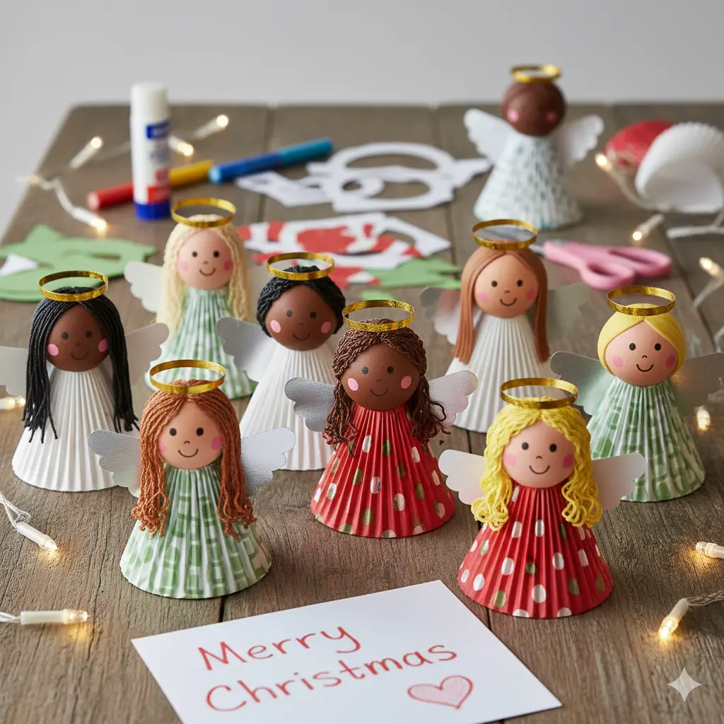 DIY Cupcake Liner Angel Craft: A Sustainable Holiday Ornament